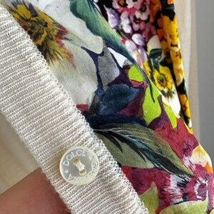 Dolce & Gabbana Multicolor Floral silk and cashmere Cardigan